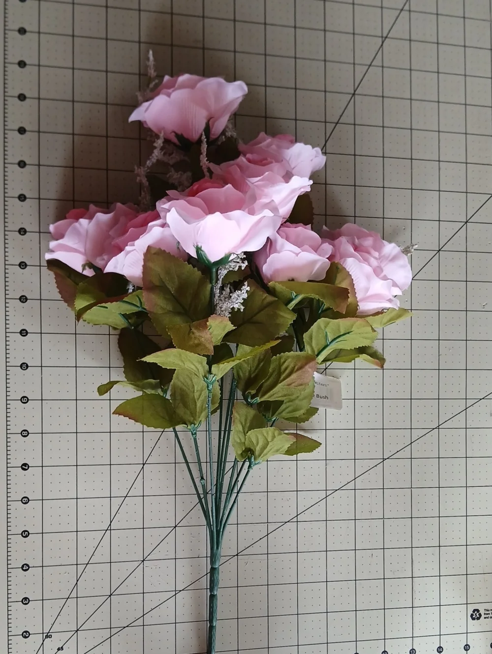 Mainstays Light Pink Artificial Rose Bush